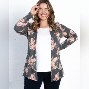 Kiyomna Femme Floral Bellini Sweater Cardigan Size 2X